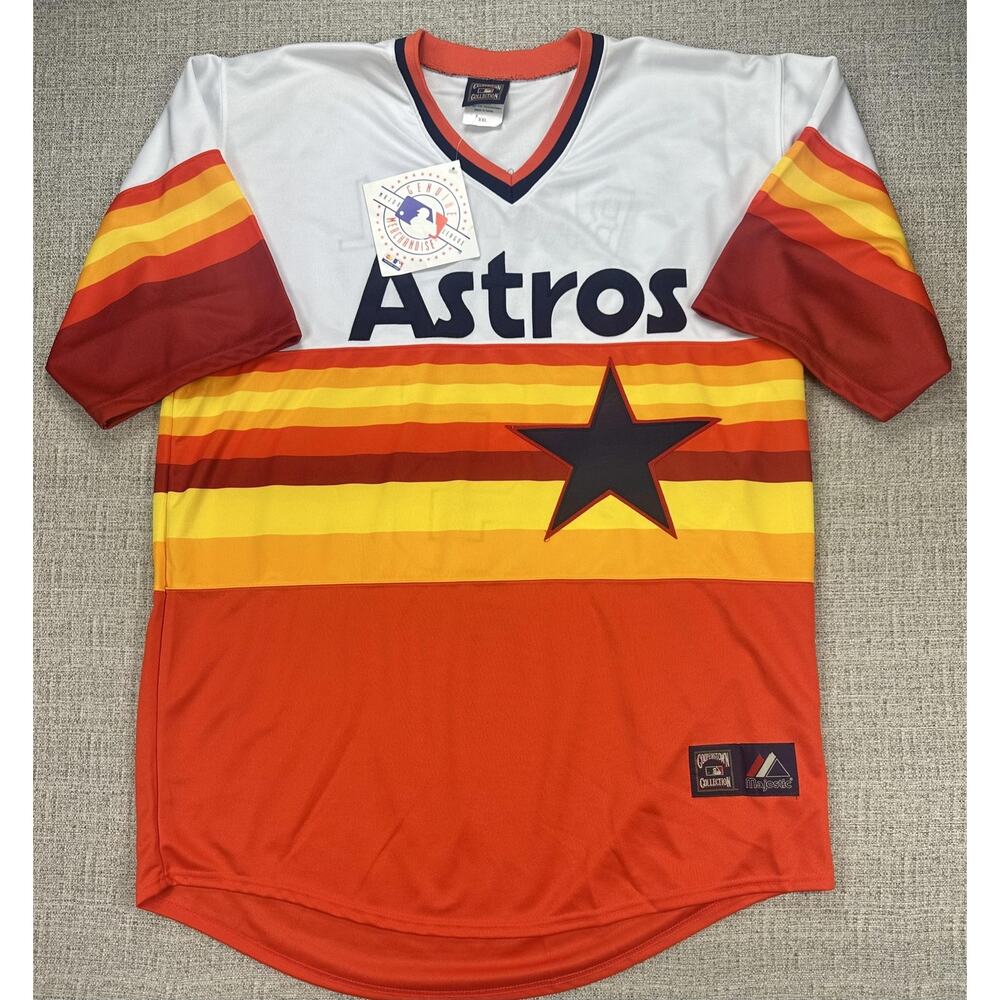 Houston Astros Baseball Jersey Mens 2XL Tall Jeff Bagwell 5 Majestic Pullover